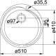 Franke ROX 610-41 Lavello ad incasso Cerchio 3