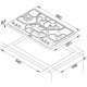 Franke POC 6 AL 3GAV-D-O Nero, Acciaio inox Da incasso Gas 5 Fornello(i) 3