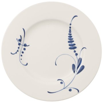 Villeroy & Boch Old Luxembourg Brindille Piatto da portata Rotondo Porcellana Blu, Bianco 1 pz