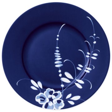 Villeroy & Boch Old Luxembourg Brindille Vassoio da colazione Rotondo Porcellana Blu, Bianco 1 pz