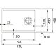Franke Kubus 2 KNG 110-62 Bianco Lavello sottopiano Rettangolare 3