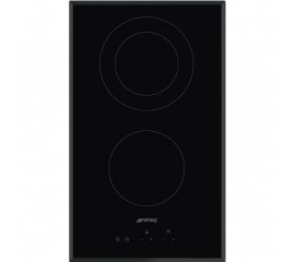 Smeg SE332EPB piano cottura Nero Da incasso 30 cm Ceramica 2 Fornello(i)