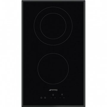 Smeg SE332EPB piano cottura Nero Da incasso 30 cm Ceramica 2 Fornello(i)