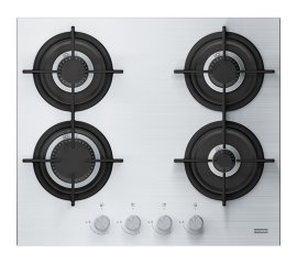 Franke Crystal Steel Pro FHCR 604 4G HE XA C Acciaio inox Da incasso 60 cm Gas 4 Fornello(i)