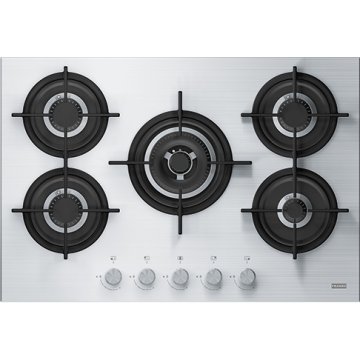Franke Crystal Steel Pro FHCR 755 4G TC HE XA C Acciaio inox Da incasso 75 cm Gas 5 Fornello(i)