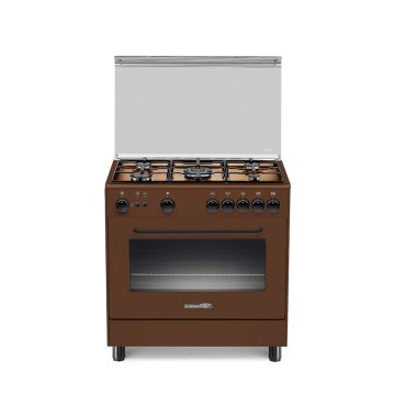 Bertazzoni La Germania Stile S85 C 21 C cucina Elettrico/Gas Gas Nero, Borgogna