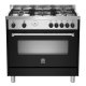 Bertazzoni La Germania Americana AMN905GEVSNET cucina Elettrico Gas Nero, Stainless steel A+ 2