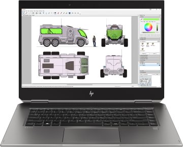 HP ZBook Studio x360 G5 Intel® Core™ i7 i7-9750H Workstation mobile 39,6 cm (15.6") Touch screen Full HD 16 GB DDR4-SDRAM 512 GB SSD NVIDIA® Quadro® P1000 Wi-Fi 5 (802.11ac) Windows 10 Pro Argento