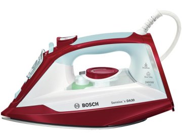 Bosch TDA3024010 ferro da stiro Ferro a vapore Piastra Ceranium Glissée 2400 W Rosso, Bianco