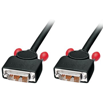 Lindy 36601 cavo DVI 2 m DVI-I Nero, Rosso