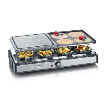 Severin RG 2344 griglia per raclette 8 persona(e) 1400 W Nero, Stainless steel