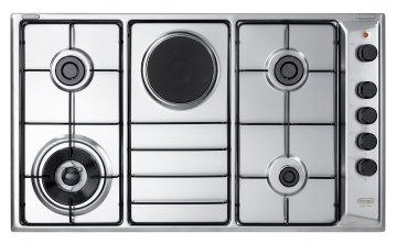 De’Longhi FLA 49 RD piano cottura Acciaio inox Da incasso 90 cm Combi 5 Fornello(i)