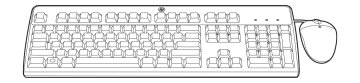 HPE 631344-B21 tastiera Mouse incluso USB QWERTY Inglese Nero