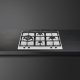 Smeg Universal PX364L piano cottura Nero, Acciaio inox Da incasso 60 cm Gas 4 Fornello(i) 4