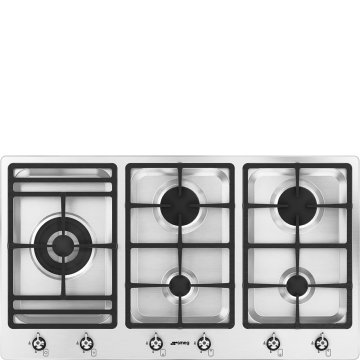 Smeg Classic Classica Piano di cottura PS906-5 Acciaio Inox