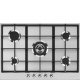 Smeg PX375 piano cottura Nero, Acciaio inox Da incasso 73 cm Gas 5 Fornello(i) 2