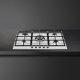 Smeg PX375 piano cottura Nero, Acciaio inox Da incasso 73 cm Gas 5 Fornello(i) 3
