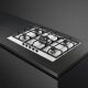 Smeg PX375 piano cottura Nero, Acciaio inox Da incasso 73 cm Gas 5 Fornello(i) 4