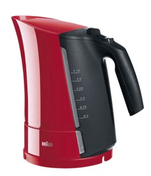 Braun WK300 bollitore elettrico 1,6 L 2200 W Nero, Rosso