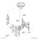 Neomounts Supporto da soffitto per schermi LCD/LED/TFT 4