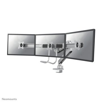 Neomounts NM-D775DX3ARGENTO Braccio per monitor 17-27" - molla a gas - Topfix - 180°-stop