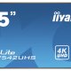 iiyama LH7542UHS-B1 visualizzatore di messaggi Pannello piatto per segnaletica digitale 189,2 cm (74.5