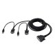 Belkin OmniView™ ENTERPRISE Series Dual-Port USB KVM Cable, 3.6m cavo per tastiera, video e mouse Nero 3,6 m 2