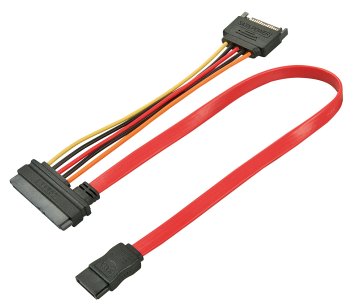 Lindy 33384 cavo SATA 0,5 m Nero, Rosso