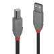Lindy 36688 cavo USB USB 2.0 2 m USB A USB B Nero, Grigio 2