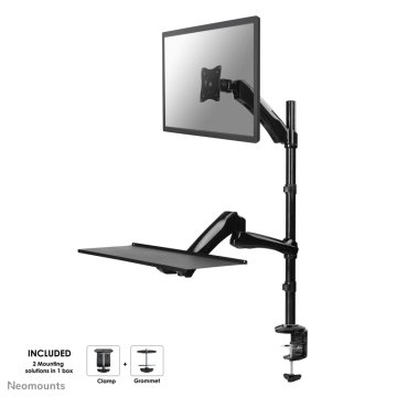 Neomounts FPMA-D500KEYB Postazione di lavoro in piedi da tavolo 10-27" - molla a gas