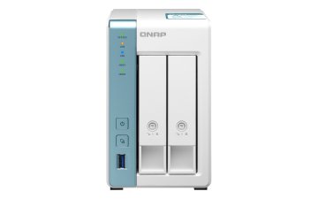 QNAP TS-231K server NAS e di archiviazione Tower Annapurna Labs Alpine AL-214 1 GB DDR3 0 TB QNAP QTS Turchese, Bianco