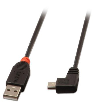 Lindy 31971 cavo USB 1 m USB 2.0 USB A Mini-USB B Nero