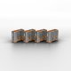 Lindy 40453 clip sicura Bloccaporte + chiave USB tipo A Arancione Acrilonitrile butadiene stirene (ABS) 5 pz 3