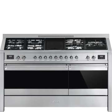 Smeg A5-81 cucina Combi Nero, Acciaio inox