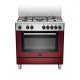 Bertazzoni La Germania Americana AMN855EVIV cucina Elettrico Gas Bordeaux, Acciaio inossidabile A 2