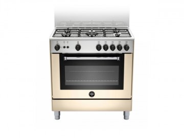 Bertazzoni La Germania Americana AMN855GCRV cucina Gas Crema, Acciaio inossidabile A