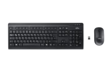 Fujitsu Wireless Keyboard Set LX410 tastiera Mouse incluso Ufficio RF Wireless QWERTY Italiano Nero