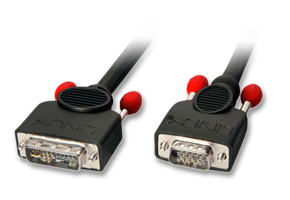 Lindy 41196 cavo e adattatore video 2 m DVI-I VGA (D-Sub) Nero