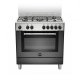 Bertazzoni La Germania Americana AMN855ENEV cucina Elettrico Gas Nero, Acciaio inox 2