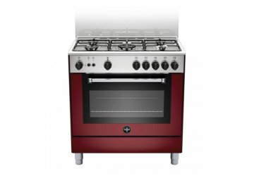 Bertazzoni La Germania Americana AMN855GVIV cucina Gas Bordeaux, Acciaio inox