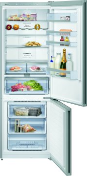 Neff KG7493BD0 frigorifero con congelatore Libera installazione 438 L D Nero, Argento