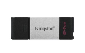 Kingston Technology DataTraveler 80 unità flash USB 64 GB USB tipo-C 3.2 Gen 1 (3.1 Gen 1) Nero, Argento