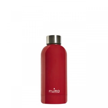 PURO Hot&Cold Glossy Uso quotidiano 350 ml Acciaio inox Rosso