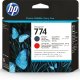 HP Testina di stampa nero opaco/rosso cromatico 774 DesignJet 2