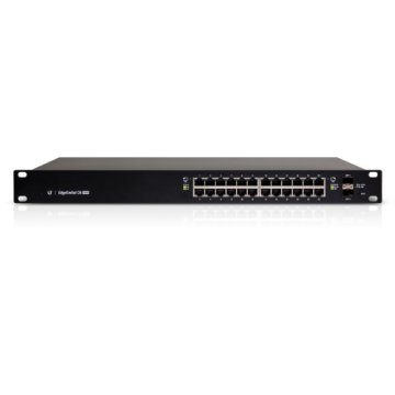 Ubiquiti EdgeSwitch 24 500W Gestito L2/L3 Gigabit Ethernet (10/100/1000) Supporto Power over Ethernet (PoE) 1U Nero