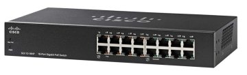Cisco Small Business SG110-16HP Non gestito L2 Gigabit Ethernet (10/100/1000) Supporto Power over Ethernet (PoE) 1U Nero