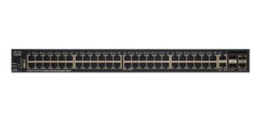 Cisco SG350X-48P Gestito L3 Gigabit Ethernet (10/100/1000) Supporto Power over Ethernet (PoE) 1U Nero