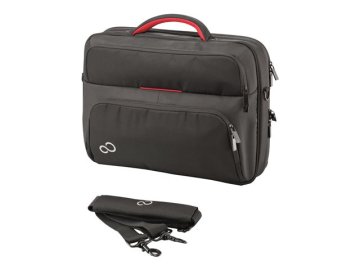 Fujitsu prestige case 15 39,6 cm (15.6") Valigetta ventiquattrore Nero, Rosso