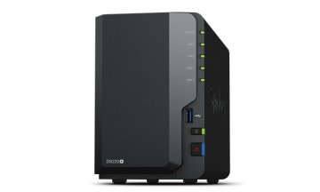 Synology DiskStation DS220+ server NAS e di archiviazione Compatta Intel® Celeron® J4025 2 GB DDR4 0 TB Nero