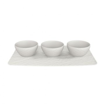 Villeroy & Boch Rock Set di ciotole Rotondo Porcellana Bianco 4 pz